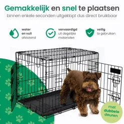 Best Hondenbench XL - Incl. Plaid - 2 Deuren Autobenches & Accessoires