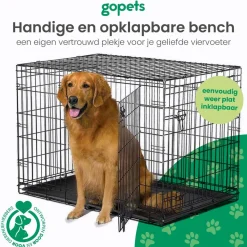 Best Hondenbench XL - Incl. Plaid - 2 Deuren Autobenches & Accessoires
