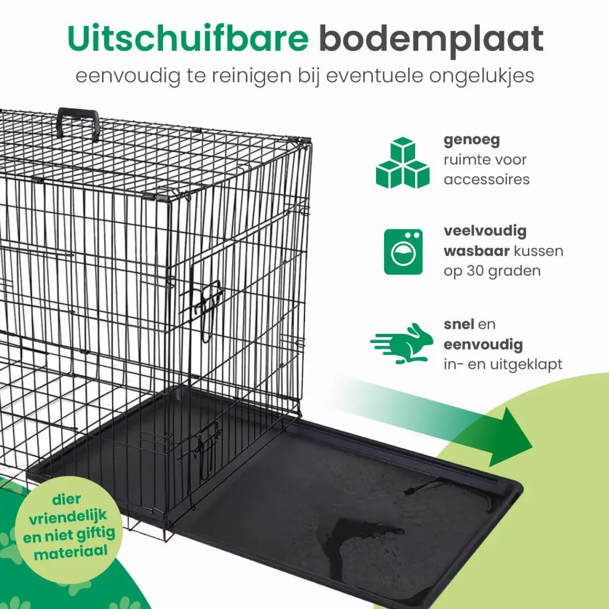 Best Hondenbench XL - Incl. Plaid - 2 Deuren Autobenches & Accessoires