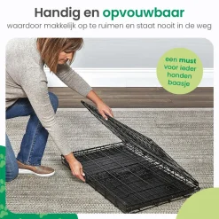 Best Hondenbench XL - Incl. Plaid - 2 Deuren Autobenches & Accessoires