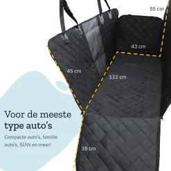 New Hondendeken Auto Waterdicht -Hondenmand Achterbank Autobenches & Accessoires