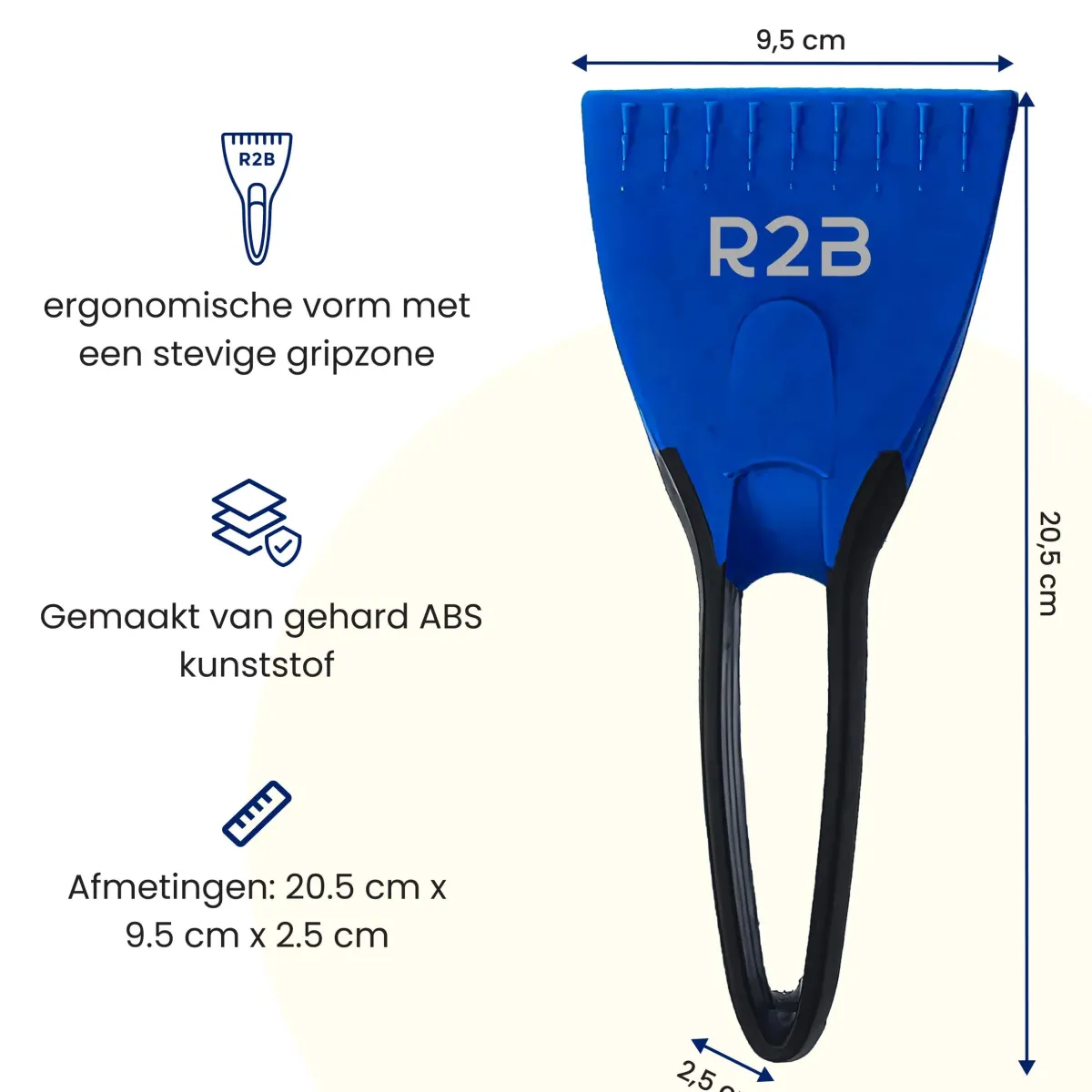 IJskrabber Auto met IJsbreker - Blauw Ijskrabbers
