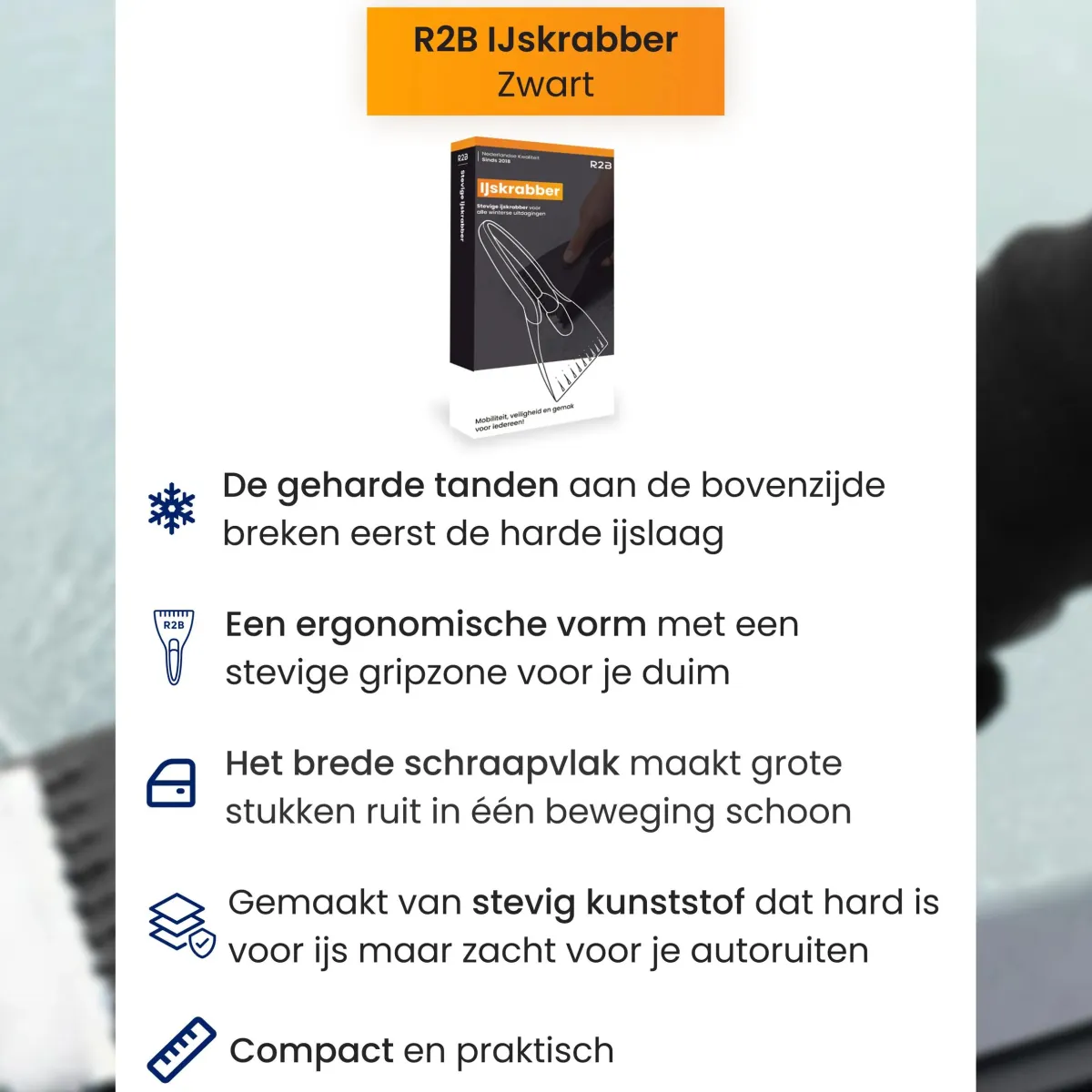 IJskrabber Auto met IJsbreker - Blauw Ijskrabbers