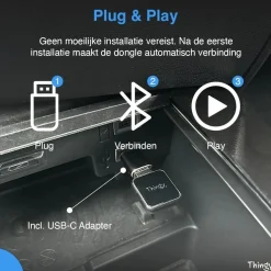 New 4-in-1 CarPlay & Android Auto Dongle Draadloze Ontvangers