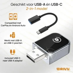 Best 2in1 CarPlay Dongle - Apple CarPlay Draadloze Ontvangers