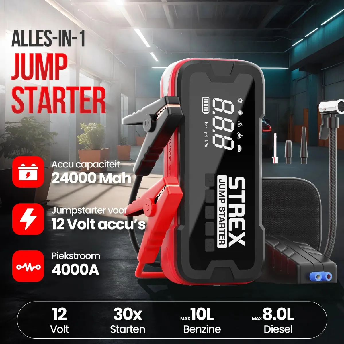Best Jumpstarter voor Auto met Compressor Acculaders & Starthulpen