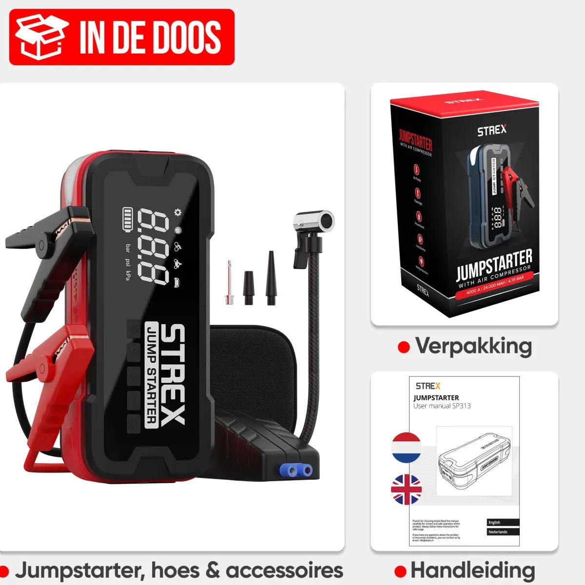 Best Jumpstarter voor Auto met Compressor Acculaders & Starthulpen