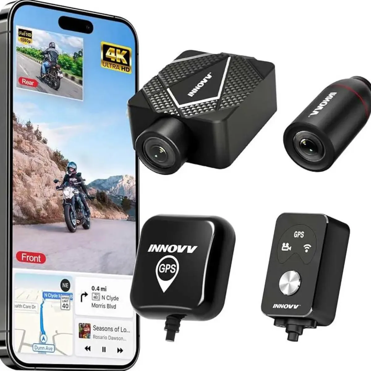 Discount K5 2CH Dual True 4K Wifi GPS motor dashcam Dashcams