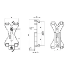 Kentekenplaathouder clips Kentekenplaathouders