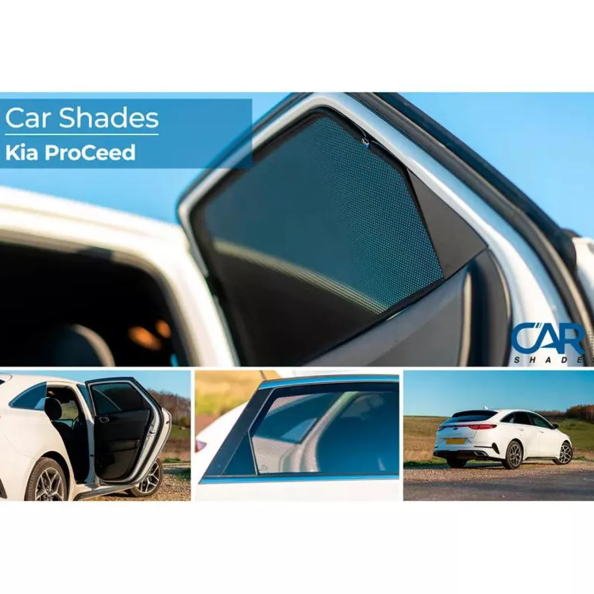 Best Kia ProCee'd (CD) Shooting Brake 2018 - Zonneschermen achterportieren Autozonneschermen