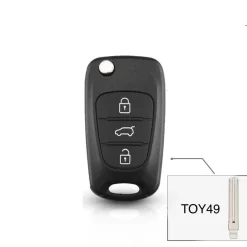 Hot Klapsleutelbehuizing 2 knops geschikt voor Kia Autosleutelhoesjes