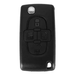 Discount Klapsleutelbehuizing 4 knops geschikt voor Peugeot Autosleutelhoesjes