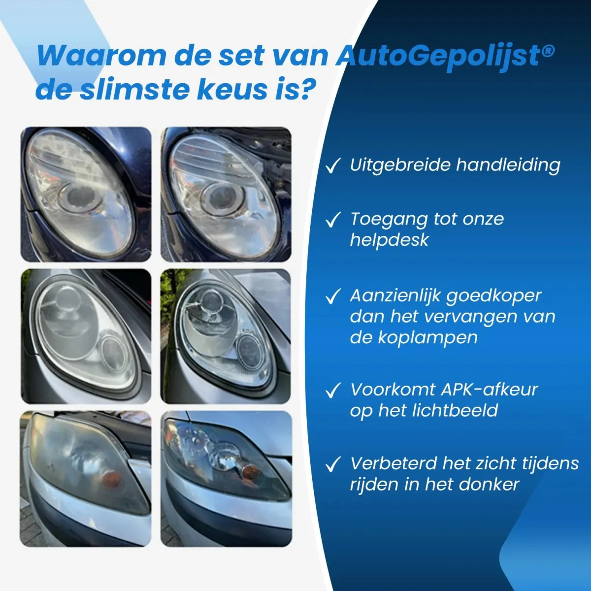 New Koplamp Polijst Set - Restauratie Kit - 16 Delig Auto Polijsten