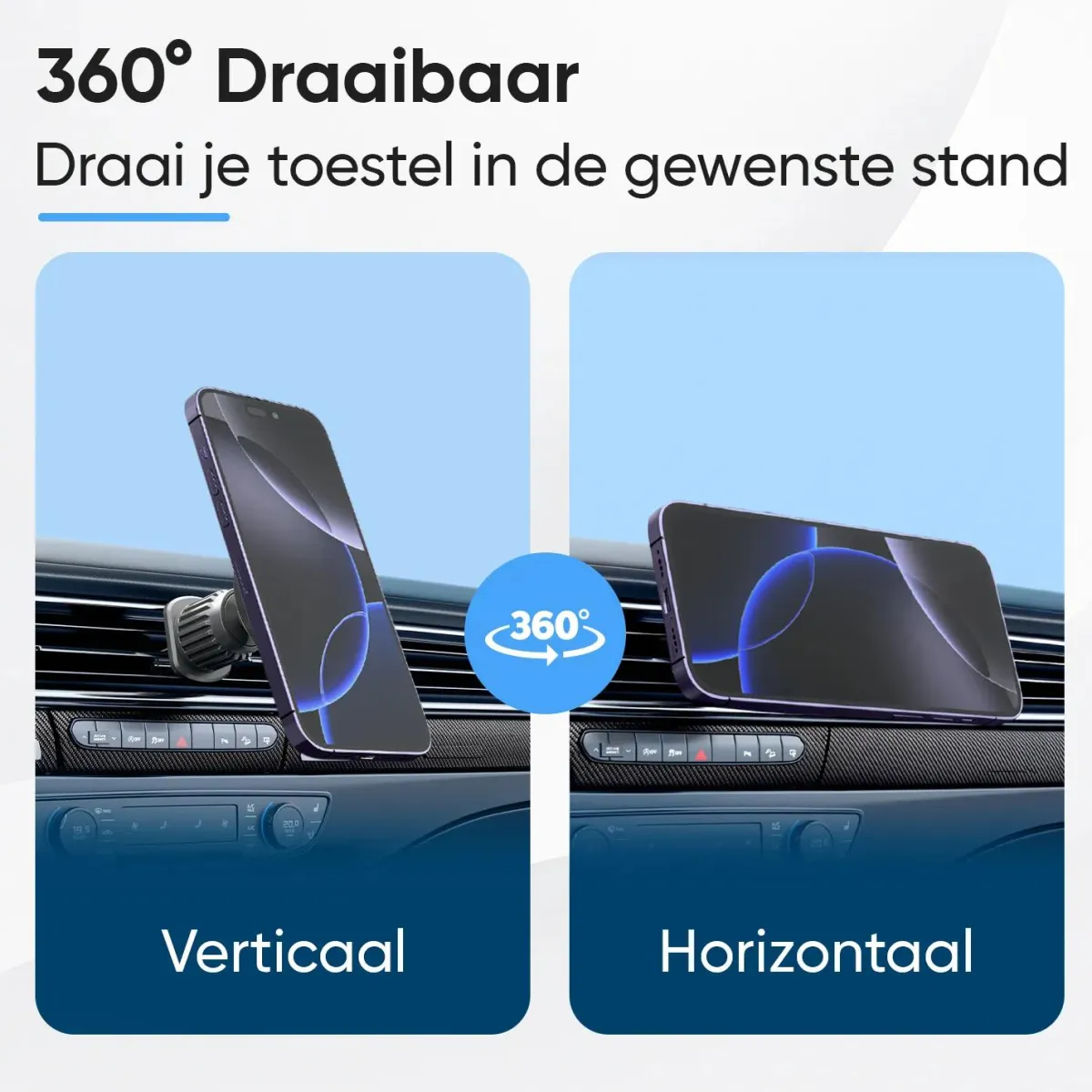 Sale MagSafe Telefoonhouder Auto - Zwart Telefoon & Tablethouders