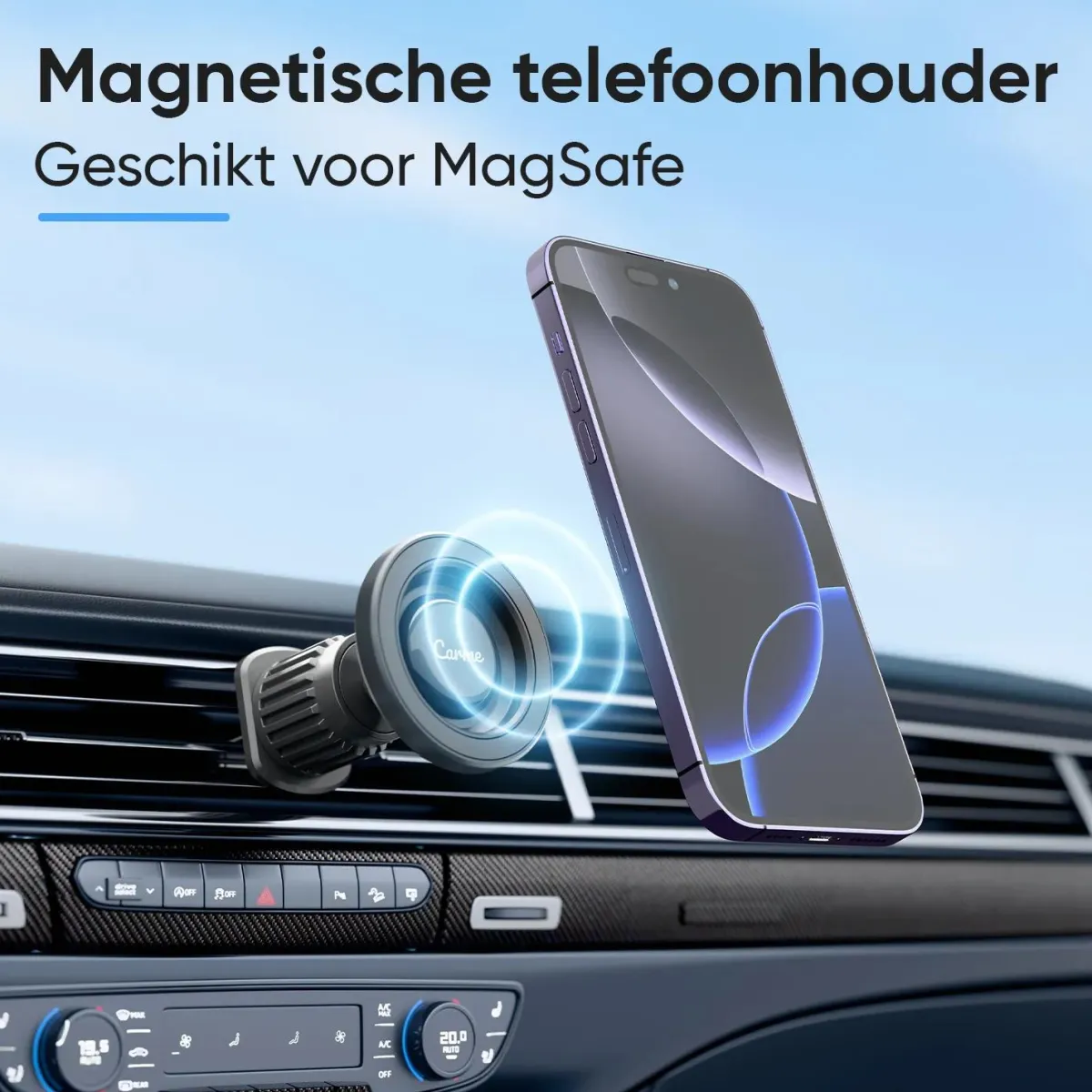 Sale MagSafe Telefoonhouder Auto - Zwart Telefoon & Tablethouders