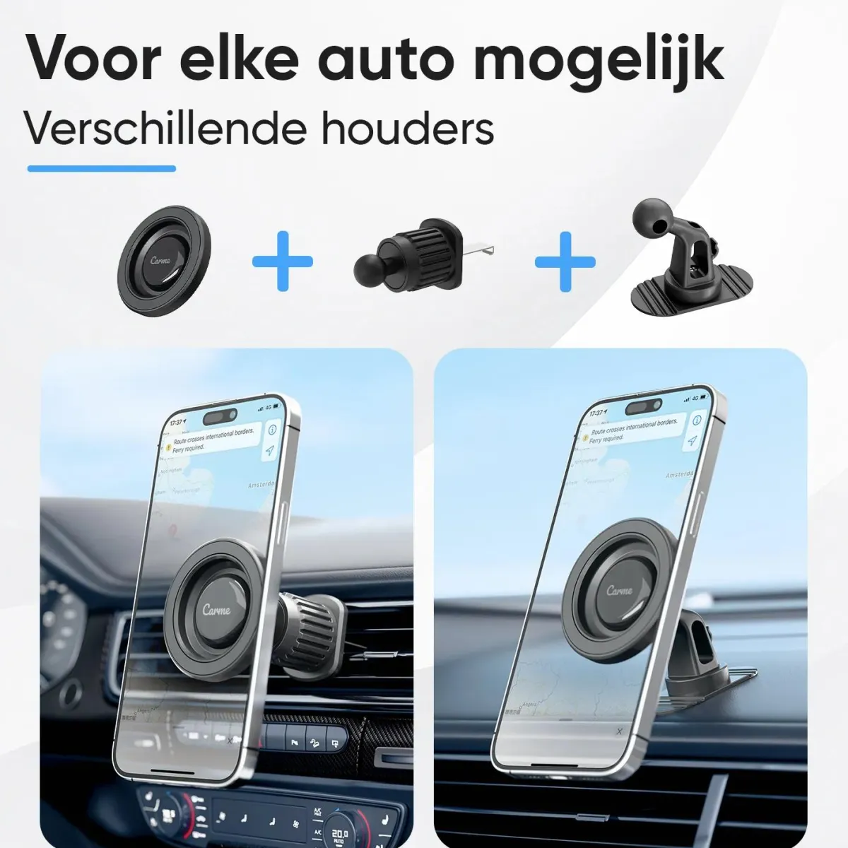 Sale MagSafe Telefoonhouder Auto - Zwart Telefoon & Tablethouders
