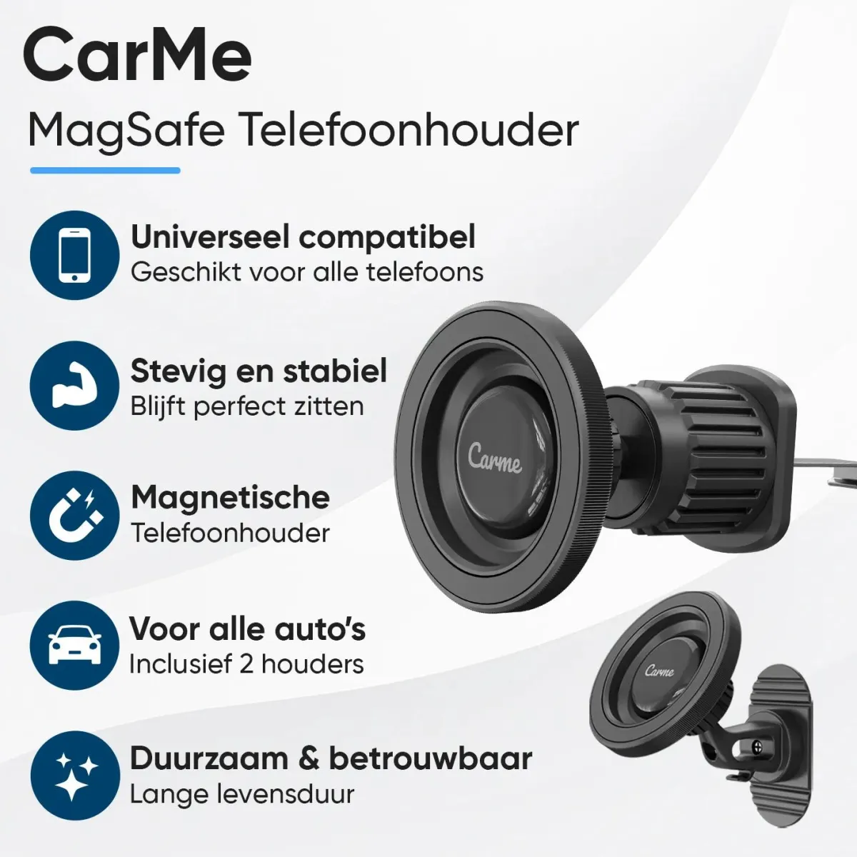 Sale MagSafe Telefoonhouder Auto - Zwart Telefoon & Tablethouders
