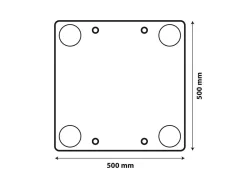 Outlet Markeringsbord uitstekende lading - 50x50 cm Markeringsborden & -Signalen
