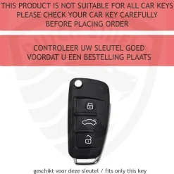 Best Metalen Sleutelhoesje voor Audi grijs C3 Autosleutelhoesjes