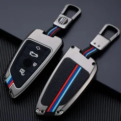 Clearance Metalen Sleutelhoesje voor Bmw grijs B4A Autosleutelhoesjes