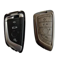 Hot Metalen Sleutelhoesje voor Bmw grijs B4APU Autosleutelhoesjes