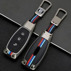 Discount Metalen Sleutelhoesje voor Ford grijs K3 Autosleutelhoesjes