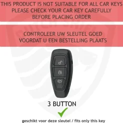 Discount Metalen Sleutelhoesje voor Ford grijs K3 Autosleutelhoesjes