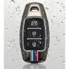 Metalen Sleutelhoesje voor Hyundai grijs D3 Autosleutelhoesjes