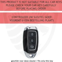 Metalen Sleutelhoesje voor Hyundai grijs D3 Autosleutelhoesjes