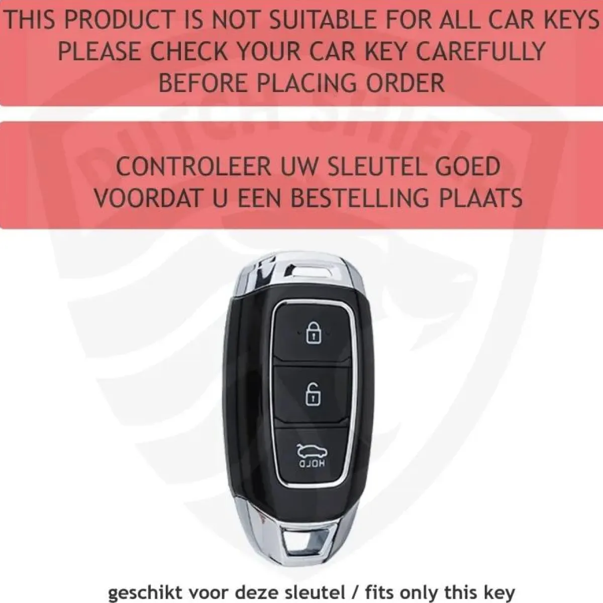 Metalen Sleutelhoesje voor Hyundai grijs D3 Autosleutelhoesjes