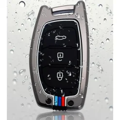 Hot Metalen Sleutelhoesje voor Hyundai grijs A3B Autosleutelhoesjes