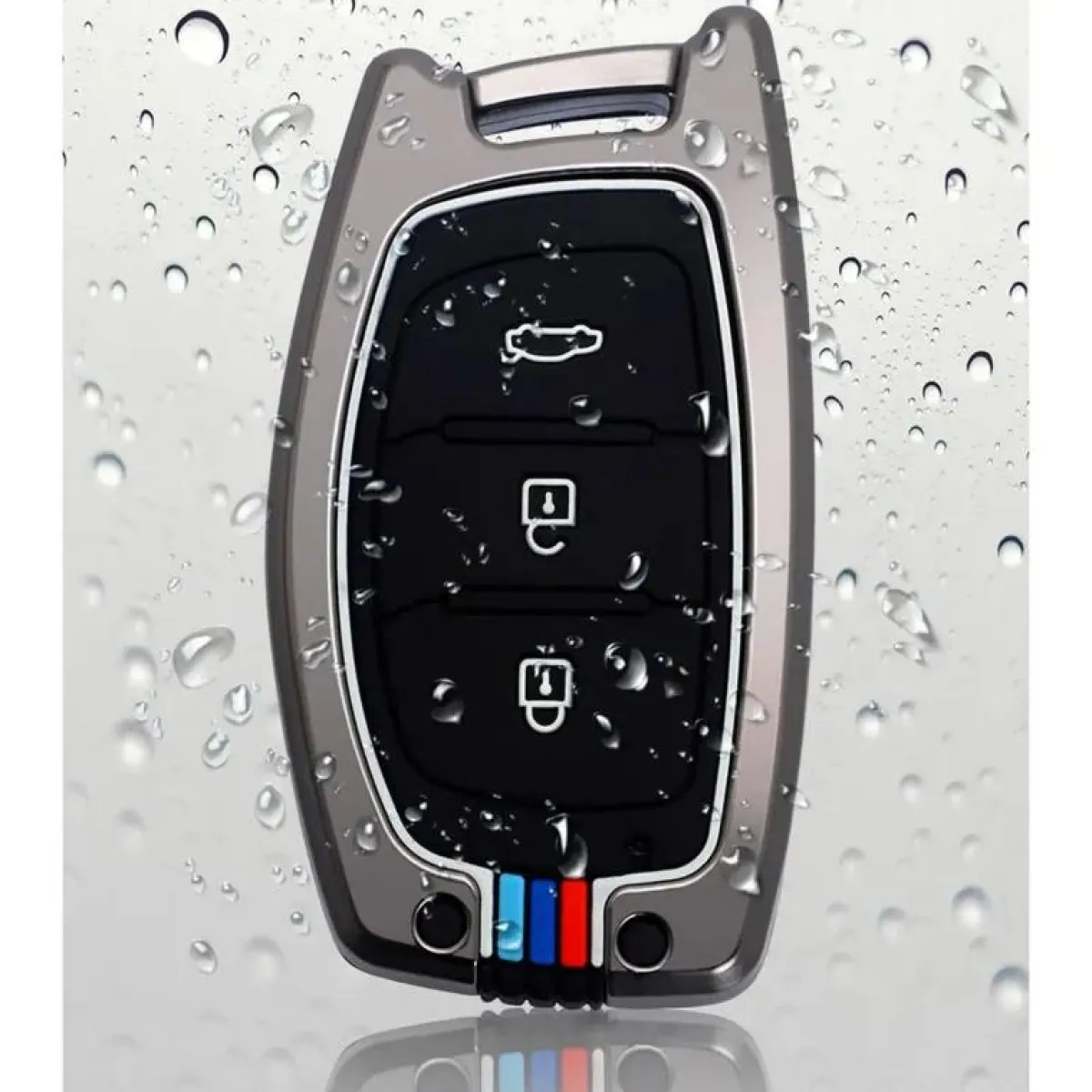 Hot Metalen Sleutelhoesje voor Hyundai grijs A3B Autosleutelhoesjes