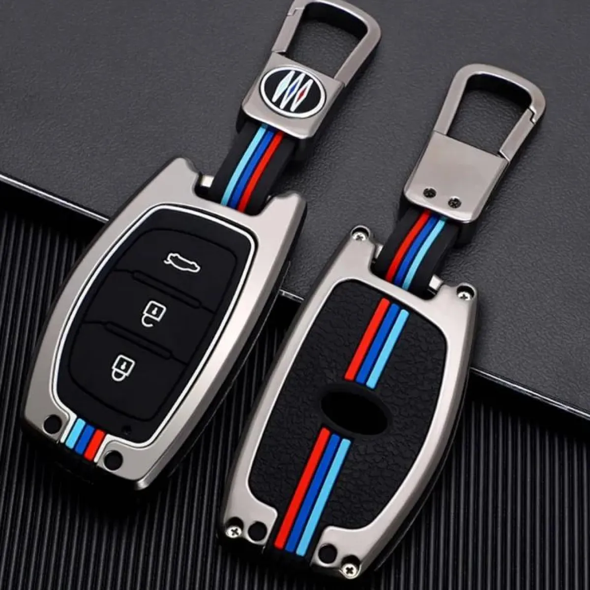 Hot Metalen Sleutelhoesje voor Hyundai grijs A3B Autosleutelhoesjes