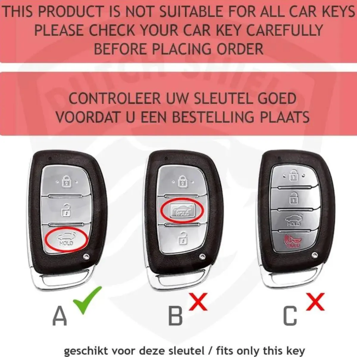 Hot Metalen Sleutelhoesje voor Hyundai grijs A3B Autosleutelhoesjes