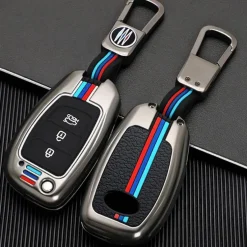 Outlet Metalen Sleutelhoesje voor Hyundai grijs B3 Autosleutelhoesjes