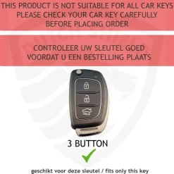 Outlet Metalen Sleutelhoesje voor Hyundai grijs B3 Autosleutelhoesjes
