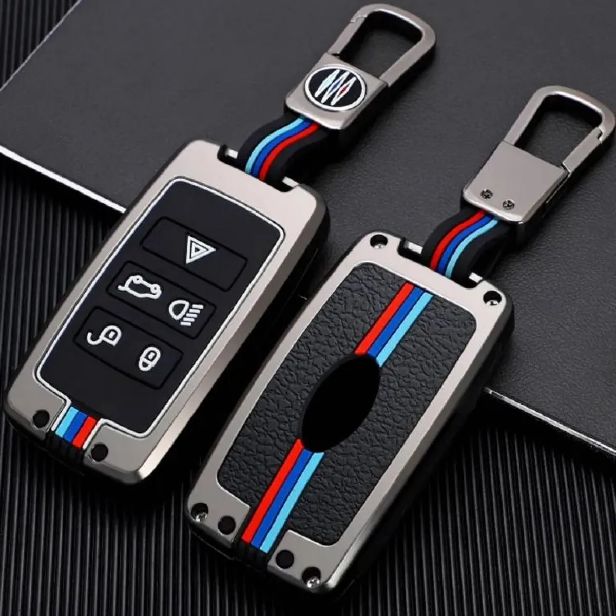 Metalen Sleutelhoesje voor Jaguar grijs B5 Autosleutelhoesjes