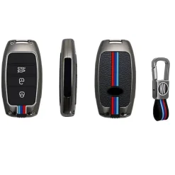 Discount Metalen Sleutelhoesje voor Kia grijs A3A Autosleutelhoesjes