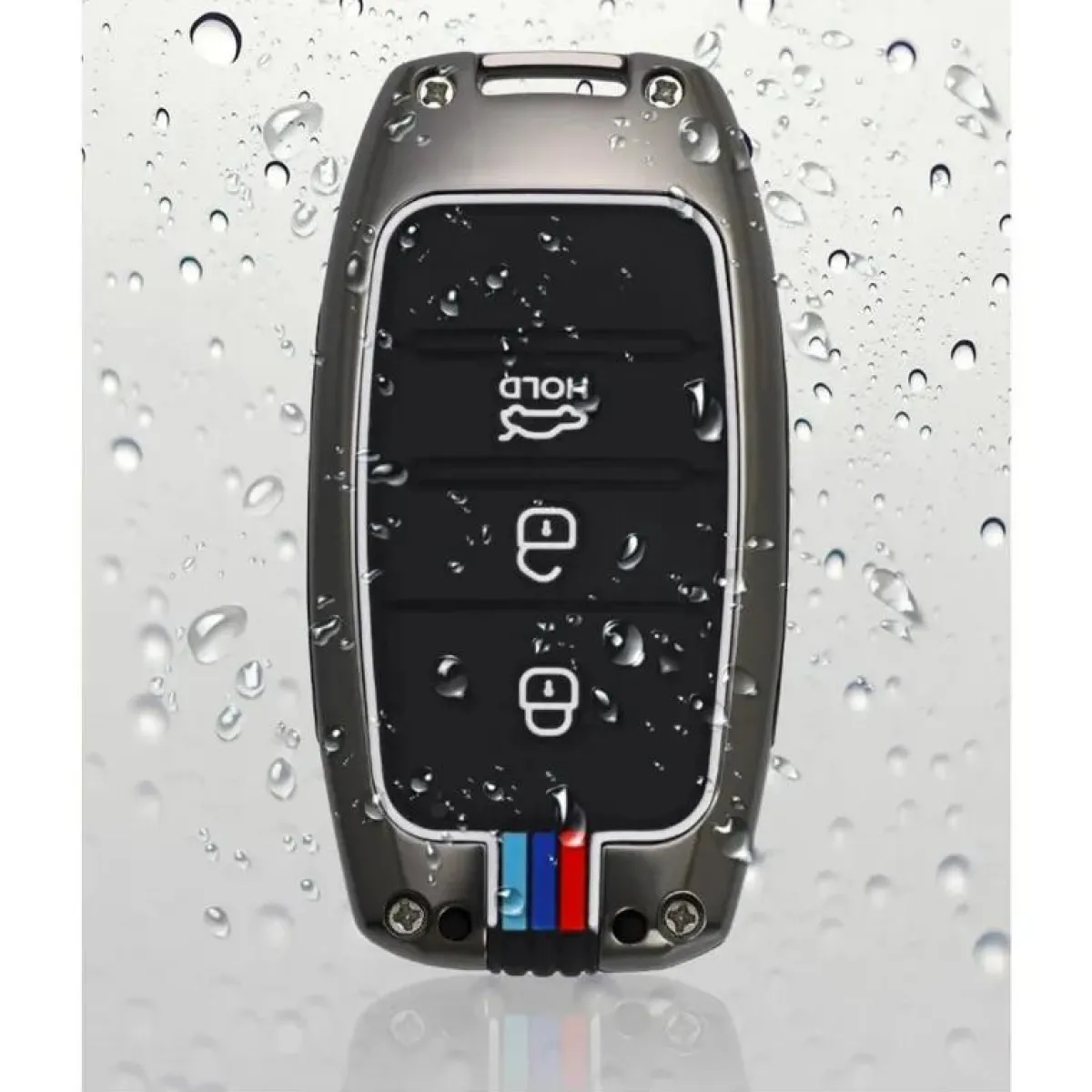 Discount Metalen Sleutelhoesje voor Kia grijs A3A Autosleutelhoesjes