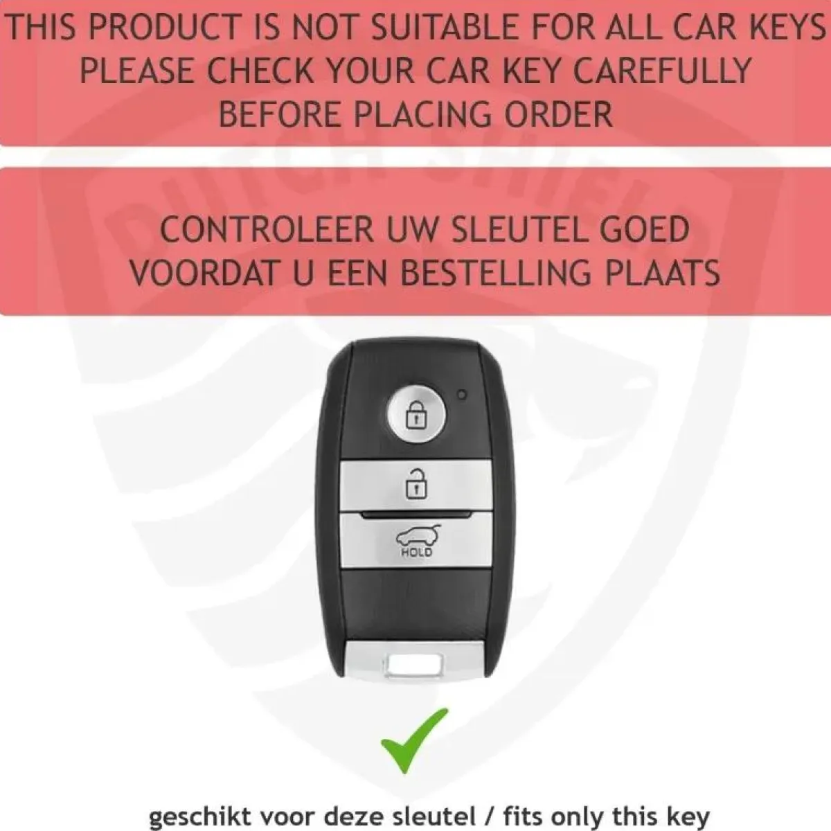 Discount Metalen Sleutelhoesje voor Kia grijs A3A Autosleutelhoesjes