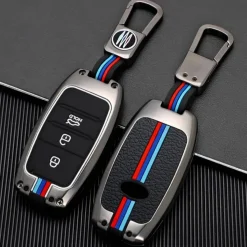 Discount Metalen Sleutelhoesje voor Kia grijs A3A Autosleutelhoesjes