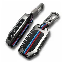 Discount Metalen Sleutelhoesje voor Kia grijs C5 Autosleutelhoesjes