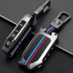 Discount Metalen Sleutelhoesje voor Kia grijs C5 Autosleutelhoesjes