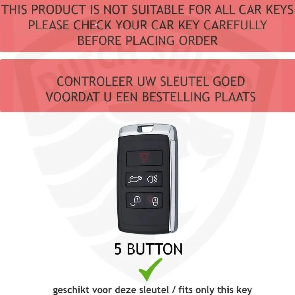 New Metalen Sleutelhoesje voor Landrover grijs B5 Autosleutelhoesjes