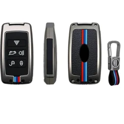 New Metalen Sleutelhoesje voor Landrover grijs B5 Autosleutelhoesjes