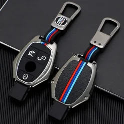 Discount Metalen Sleutelhoesje voor Mercedes grijs A3 Autosleutelhoesjes