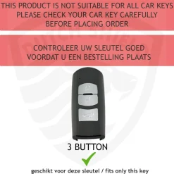 Sale Metalen Sleutelhoesje voor Mazda grijs A3 Autosleutelhoesjes