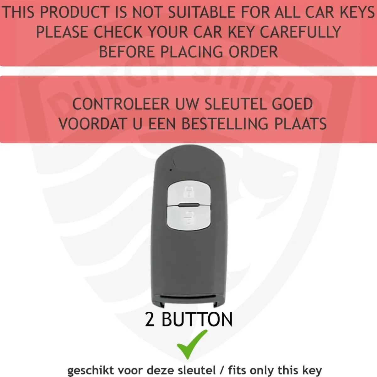 Discount Metalen Sleutelhoesje voor Mazda grijs A2 Autosleutelhoesjes