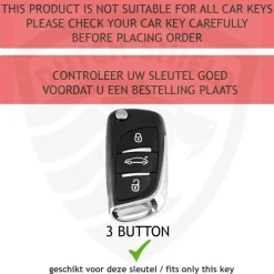 Online Metalen Sleutelhoesje voor Peugeot grijs C3 Autosleutelhoesjes