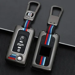 Hot Metalen Sleutelhoesje voor Peugeot grijs D3 Autosleutelhoesjes